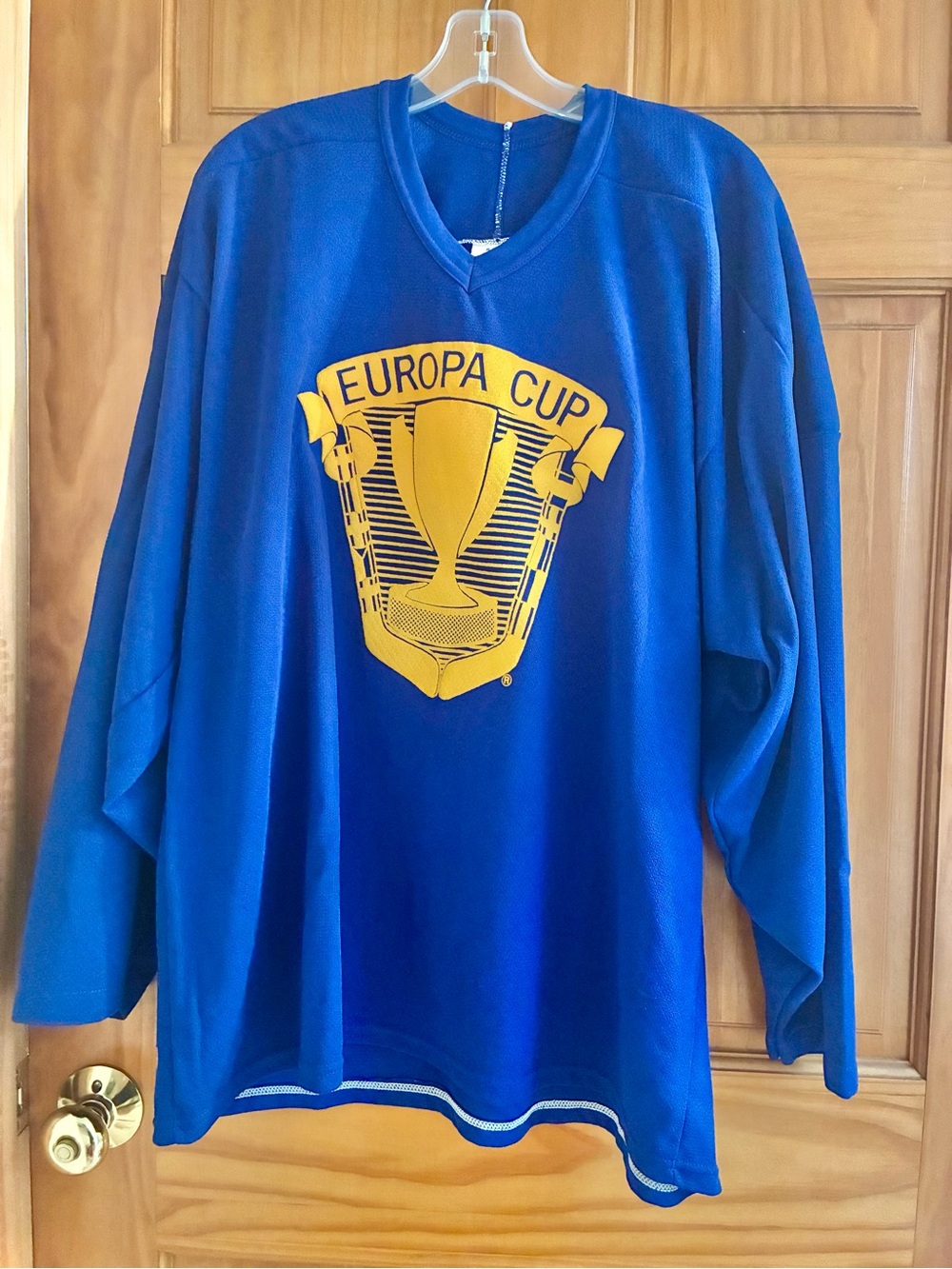 Vtg 90s CCM Europa Cup Norway #14 Air-Knit Hockey Jersey XL
